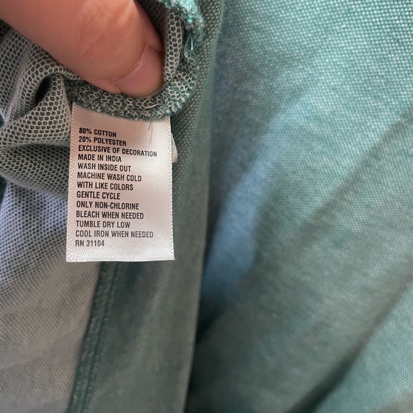 ✨Crown & Ivy Men's Teal Pullover Half Zip Size M #C1 - Picture 7 of 7